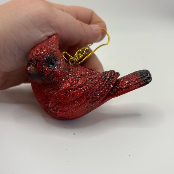 Christmas Cardinal Red Bird Sparkly Christmas Ornaments - Picture 1 of 4